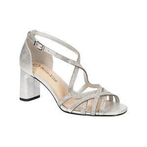 Bella Vita Aliette Dress Sandals – Metallic Open Toe Block Heels MSRP $90